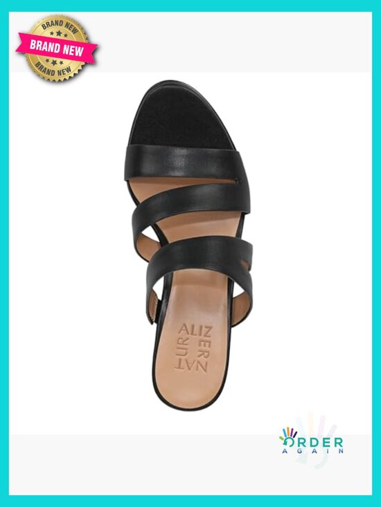 Strappy Dressy Slide Sandals Heels Contour+ Comfort Non-Slip Open Toe